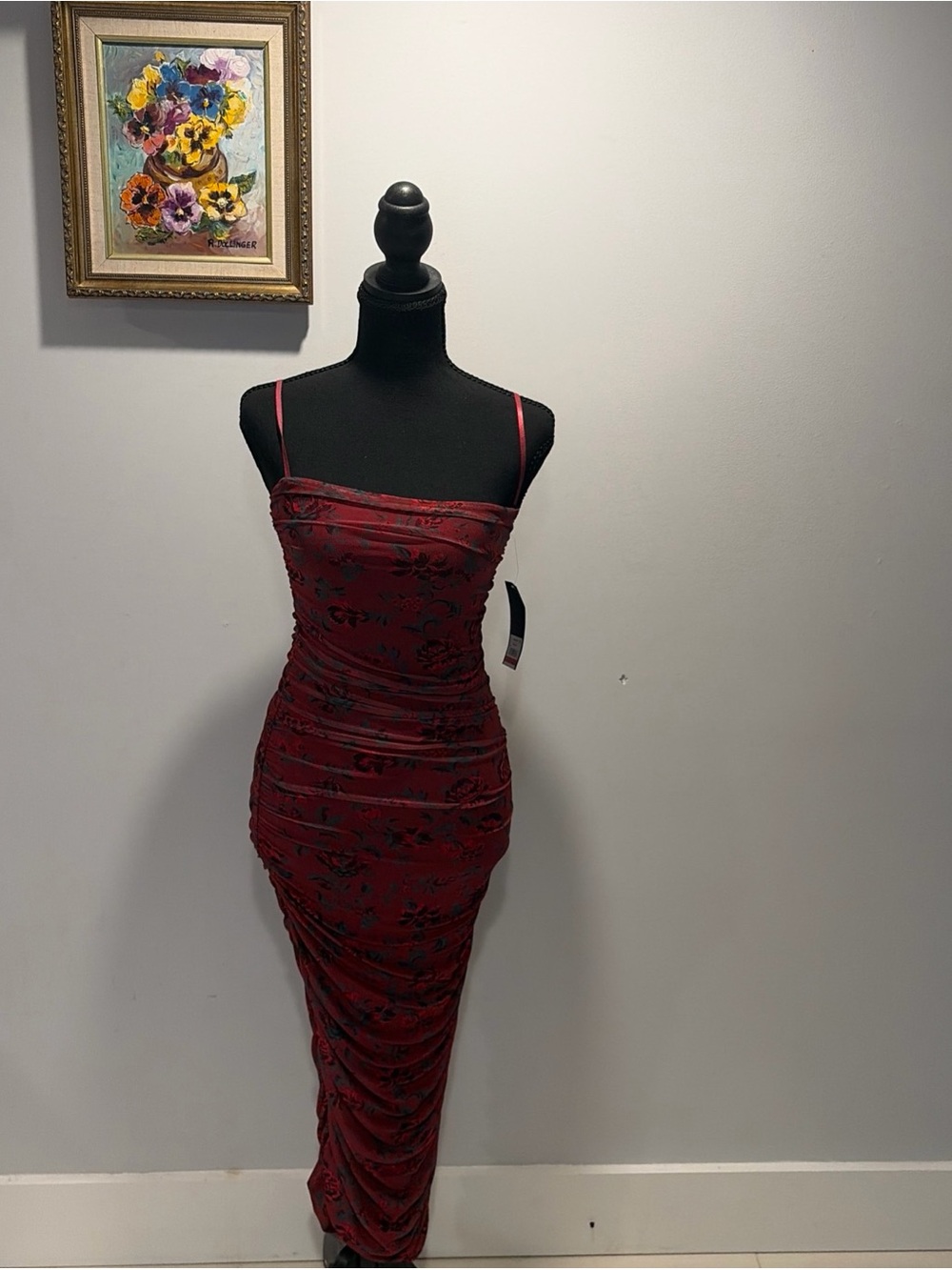 Rachel Roy Helena Mesh Dress floral print Dark Romantic Whimsy